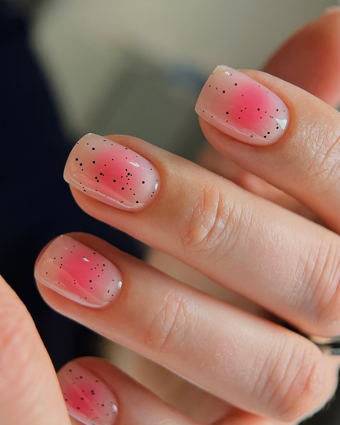 Jelly Pink Ombre With Speckled Accents