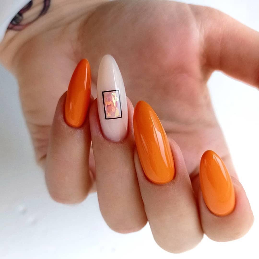Juicy Orange Almonds With Abstract Foil Accents