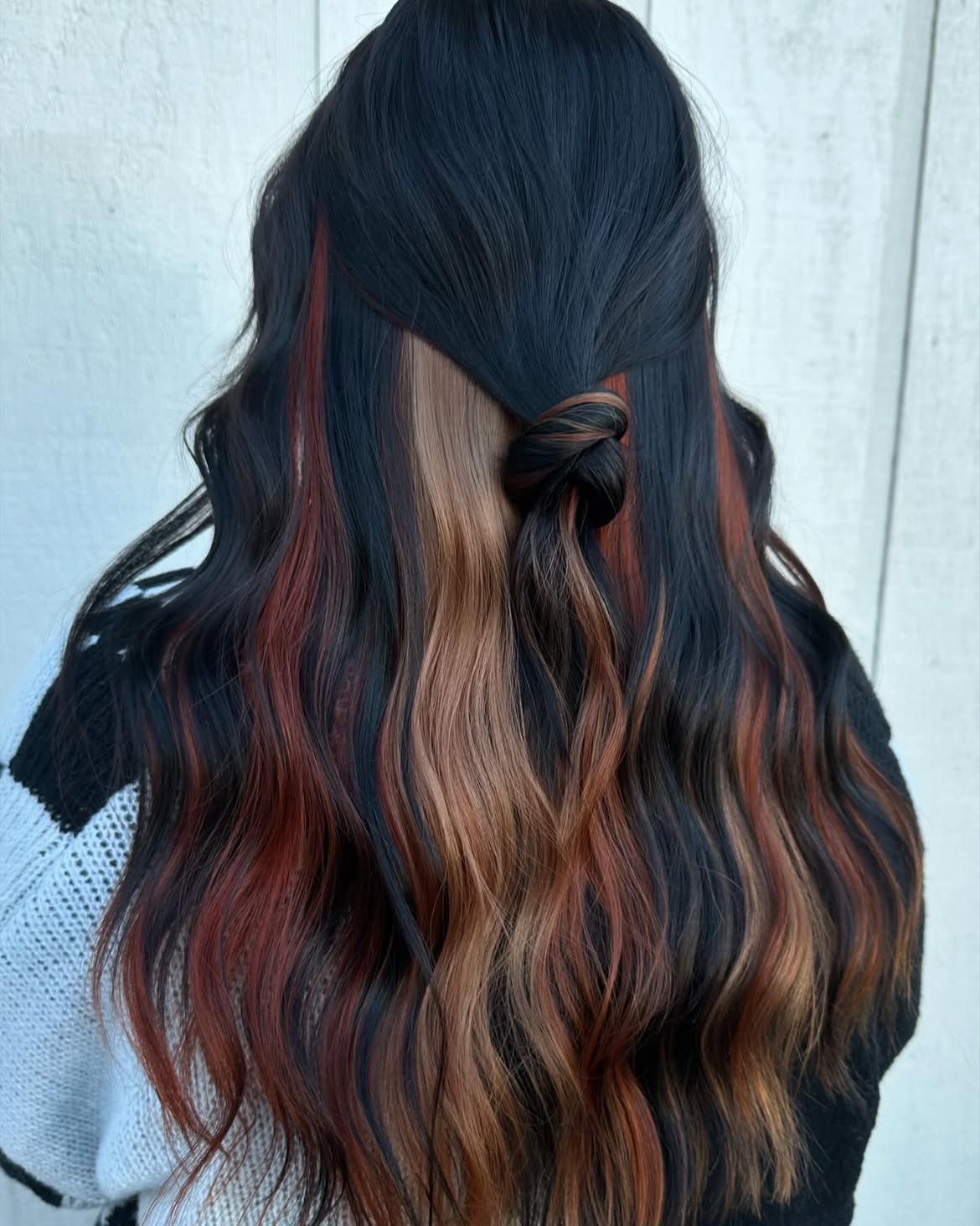 Multi-Tonal Auburn and Chestnut Peekaboo Highlights