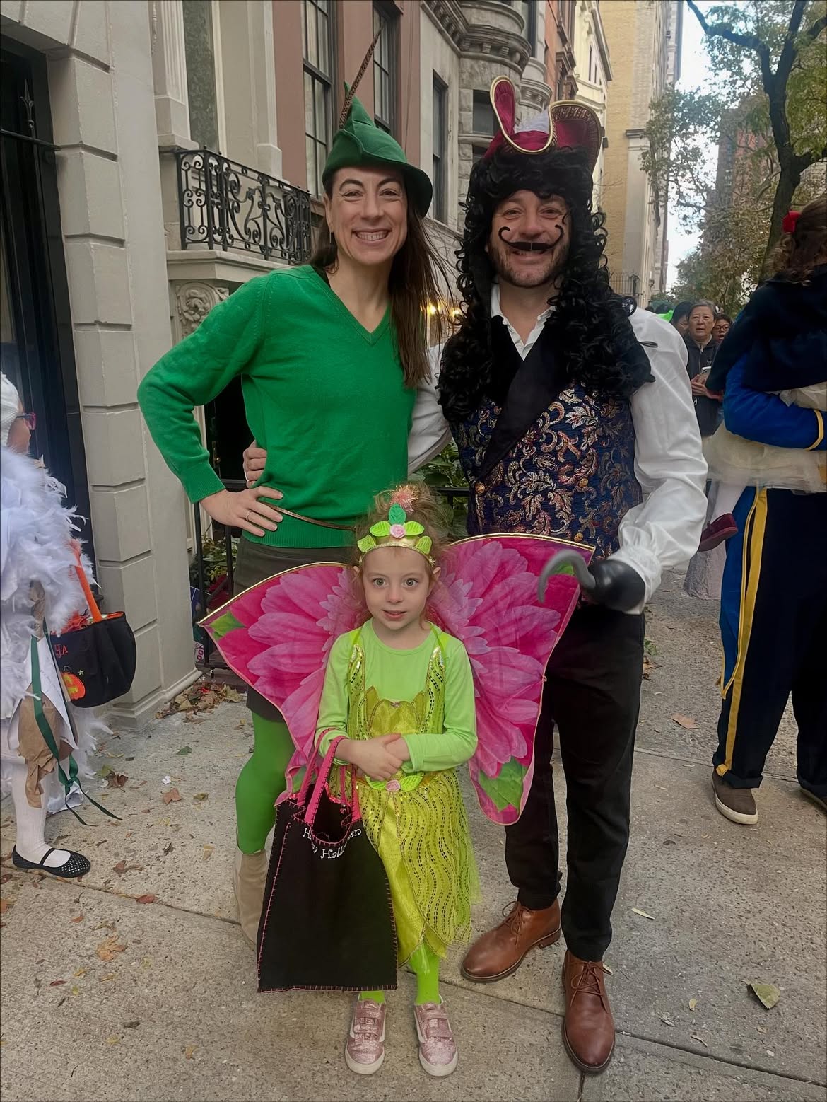 Peter Pan, Tinkerbell, and Captain Hook Family Costumes