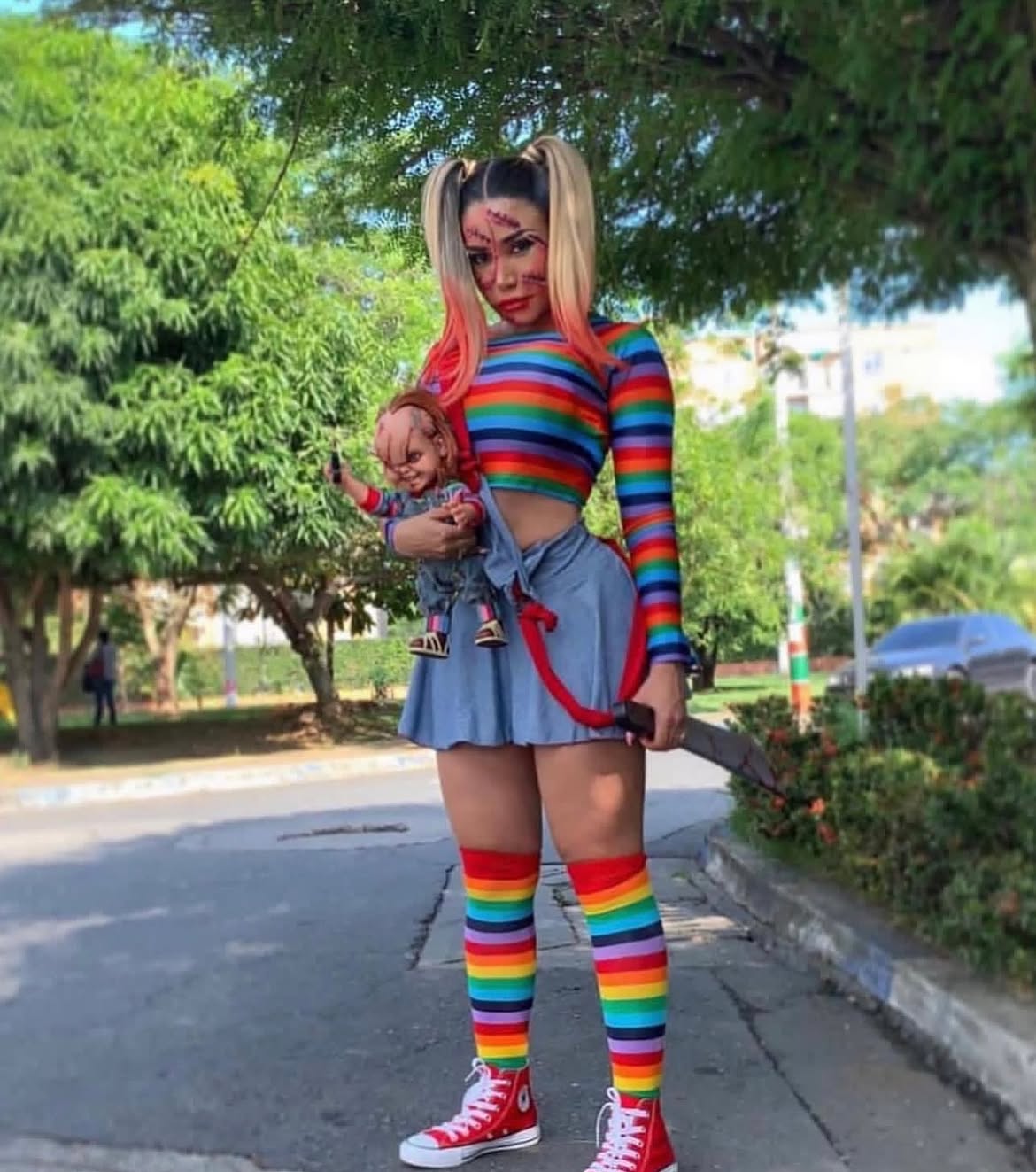 Rainbow Chucky Halloween Costume Fun