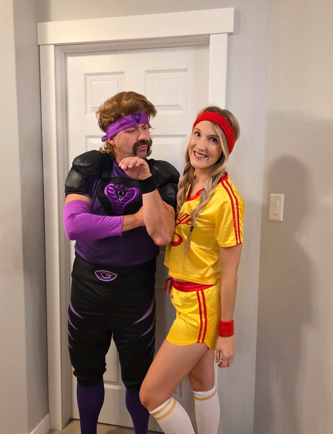 Retro Cobra Kai Couple's Halloween Costume
