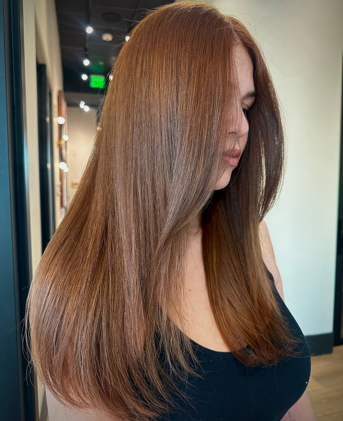 Rich Auburn Blend With Face-Framing Layers