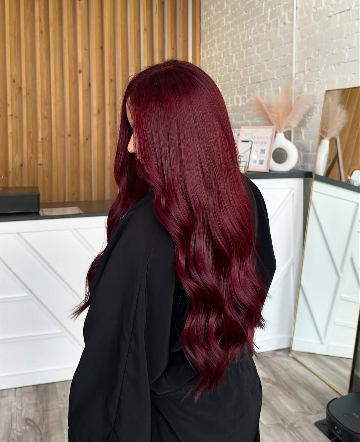 Rich Cherry Cola Waves For Long Hair
