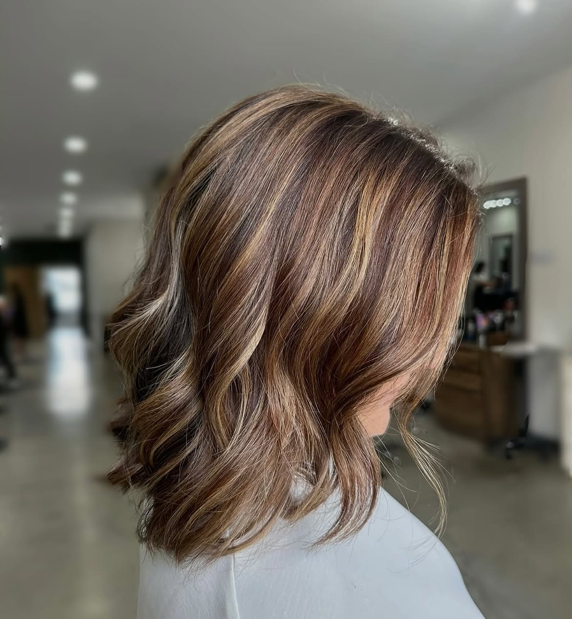 Rich Chocolate Balayage With Loose Waves