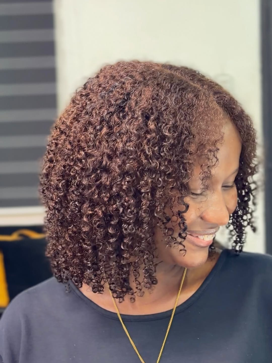 Rich Chocolate Brown Curls With Defined Texture