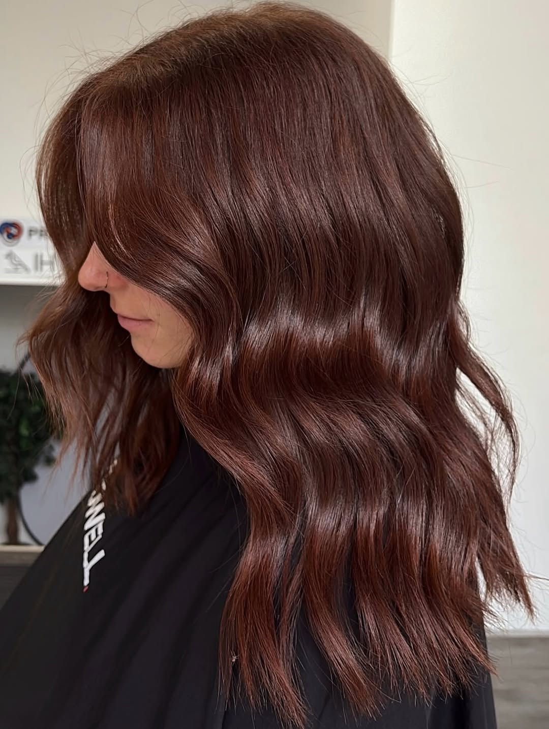 Rich Cinnamon Brown Subtle Waves