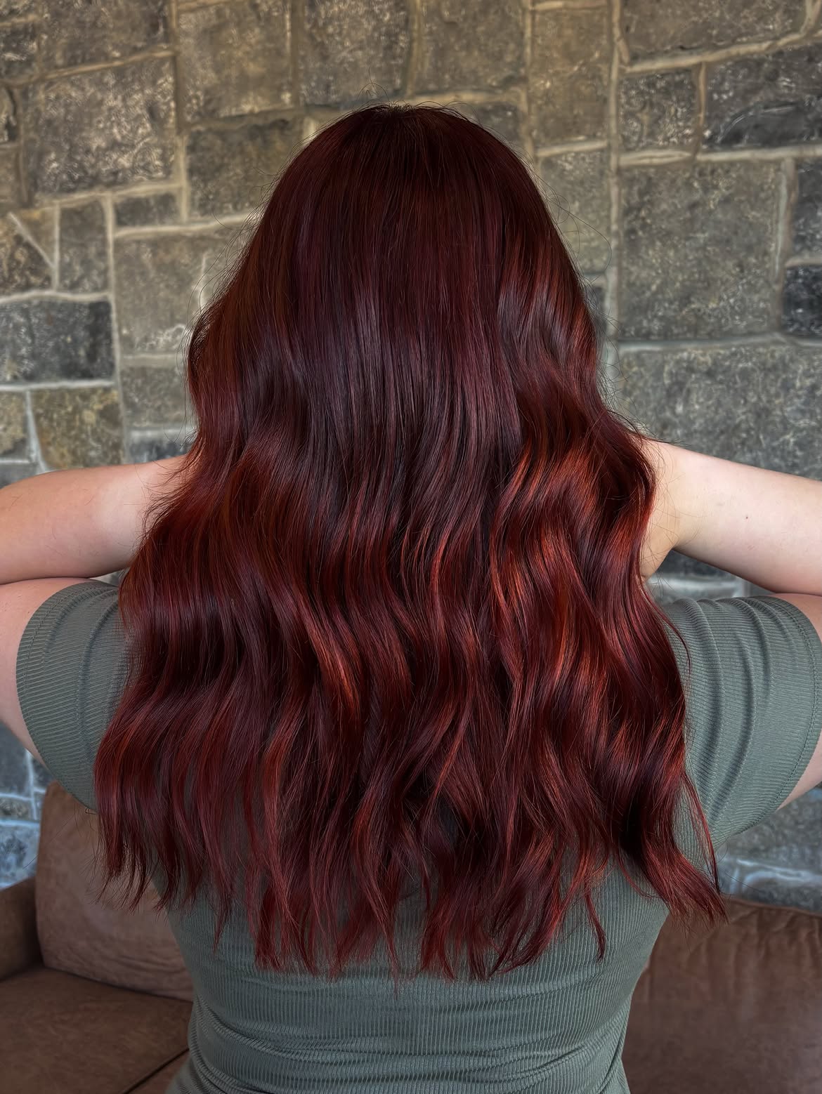 Rich Crimson Red Hair With Subtle Copper Undertones