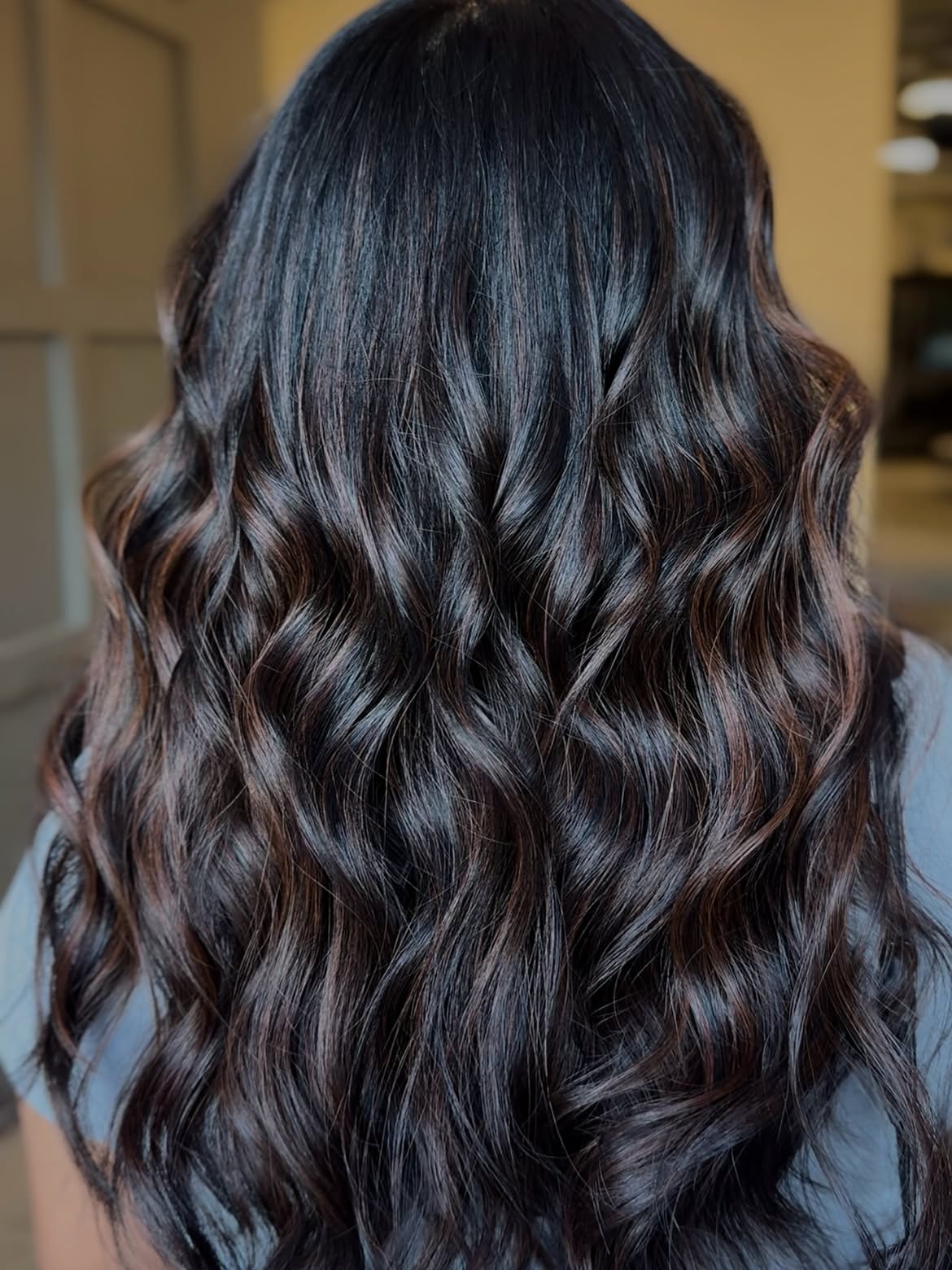 Rich Espresso Waves With Subtle Auburn Highlights