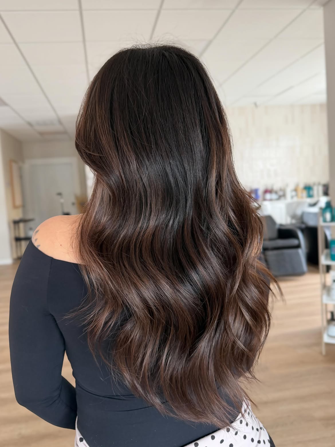 Rich Espresso Waves With Subtle Auburn Highlights