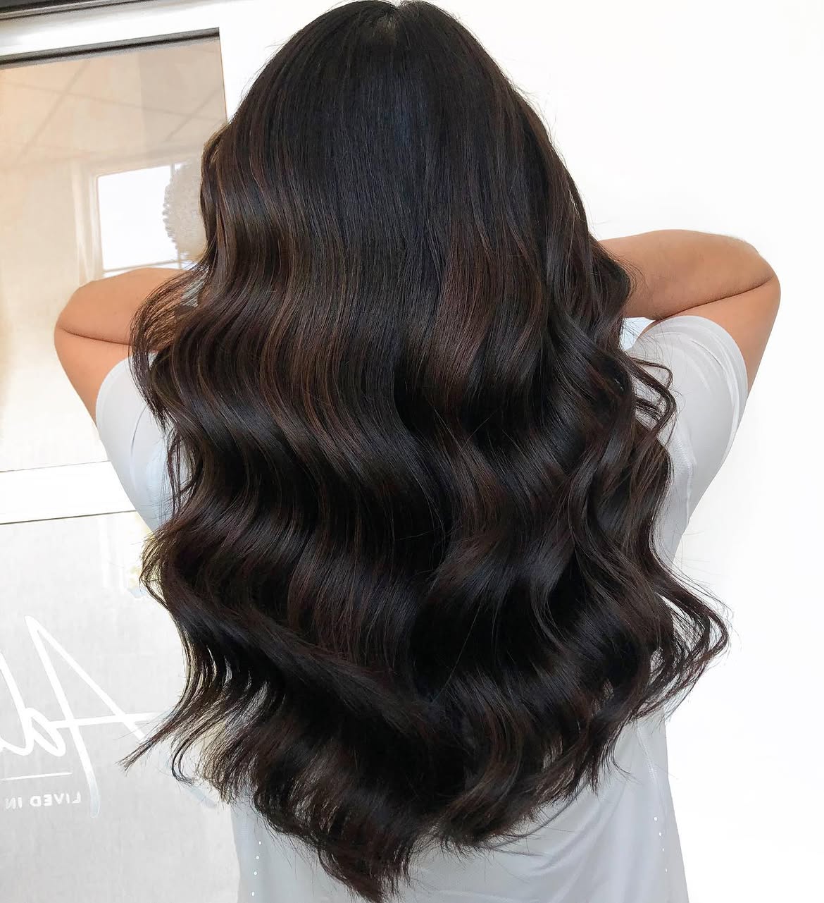 Rich Espresso Waves With Subtle Red Tones