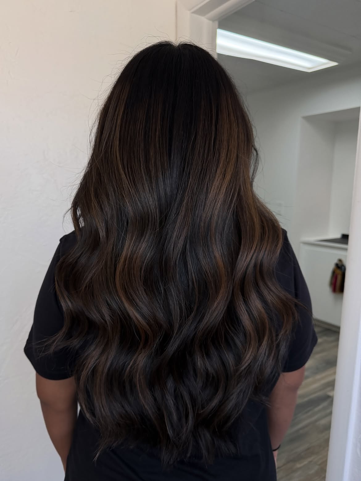 Rich Mocha Balayage With Soft Waves