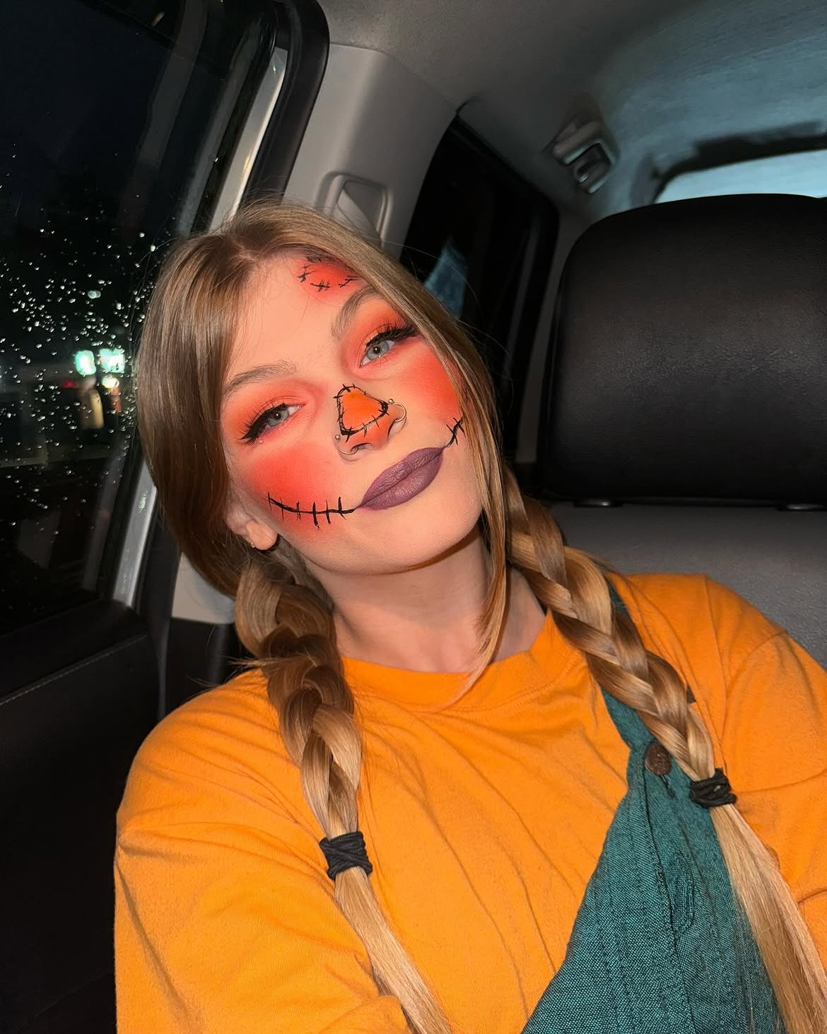 Scarecrow Braided Pigtails For Halloween
