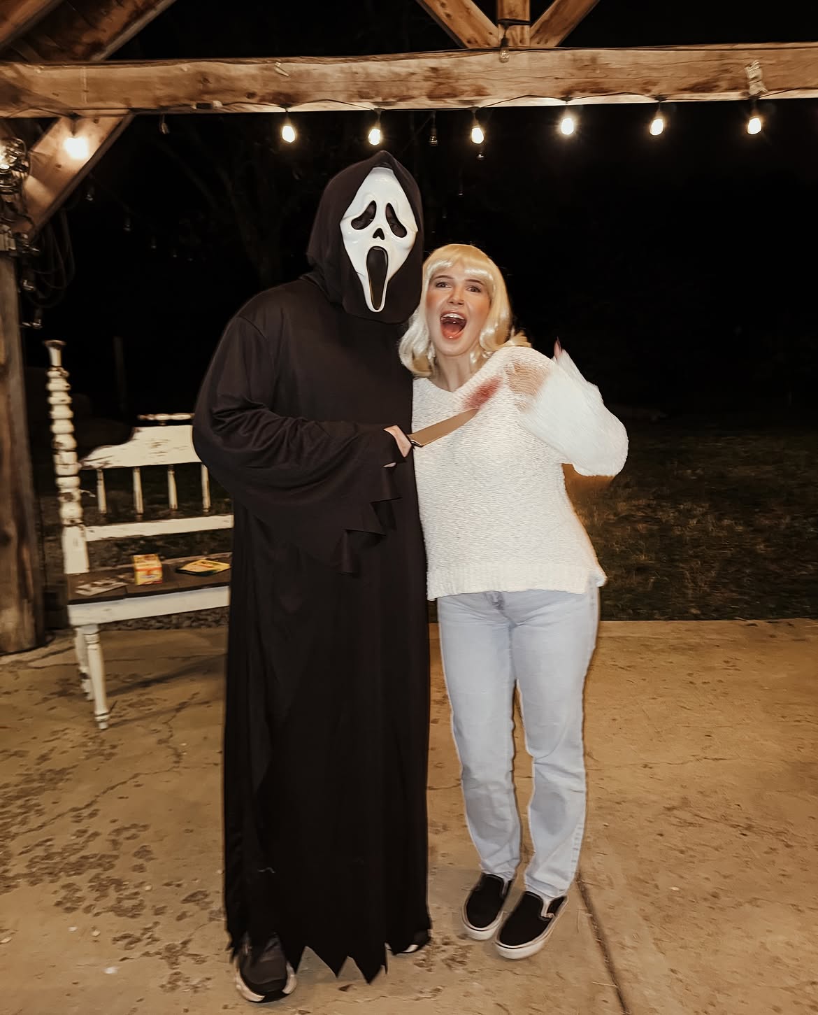 Scream Ghostface And Victim Halloween Couple Costume