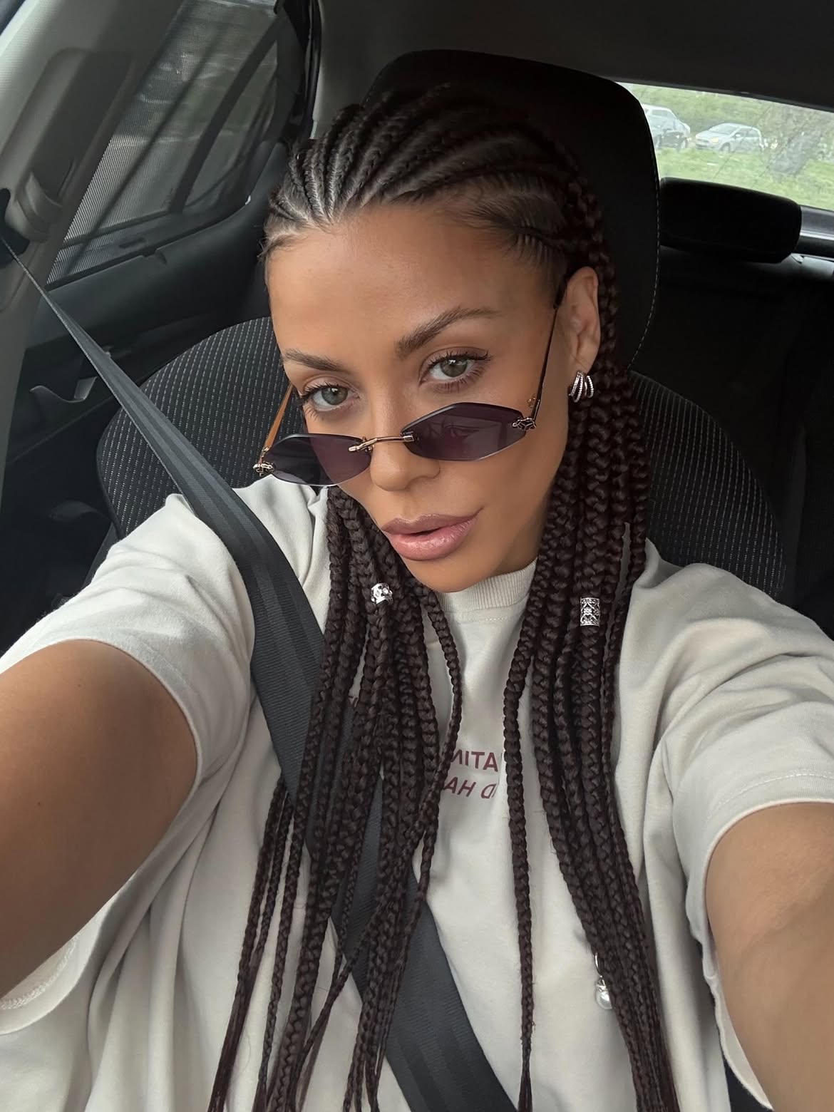Sleek Fulani Braids With Silver Charms