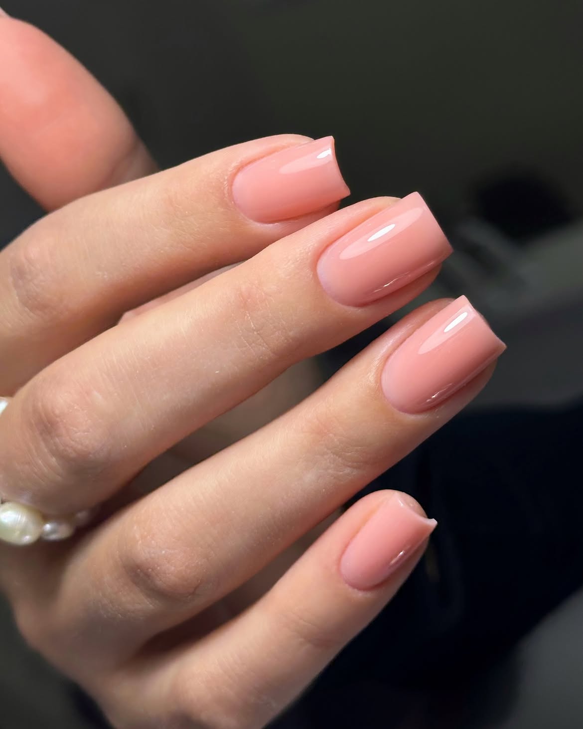 Soft Blush Milk Bath Square Nails