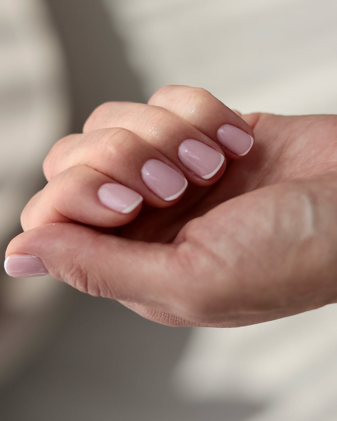 Soft Pink Milky French Manicure