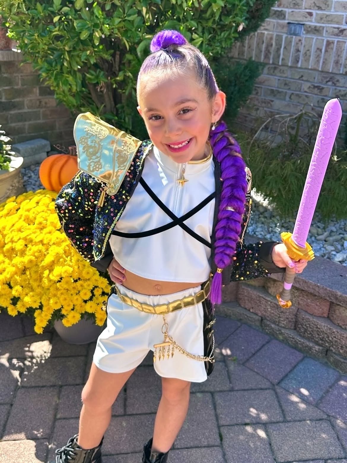 Sparkly Jacket And White Shorts Costume Ensemble