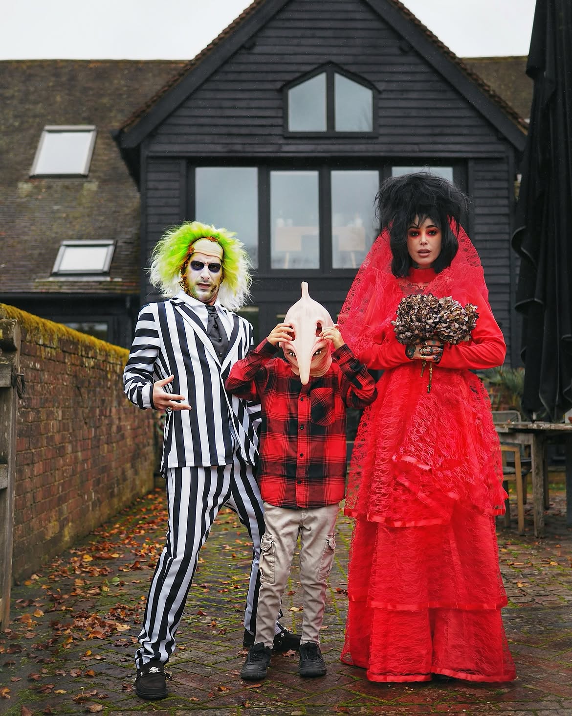 Spooky Beetlejuice Family Halloween Costumes