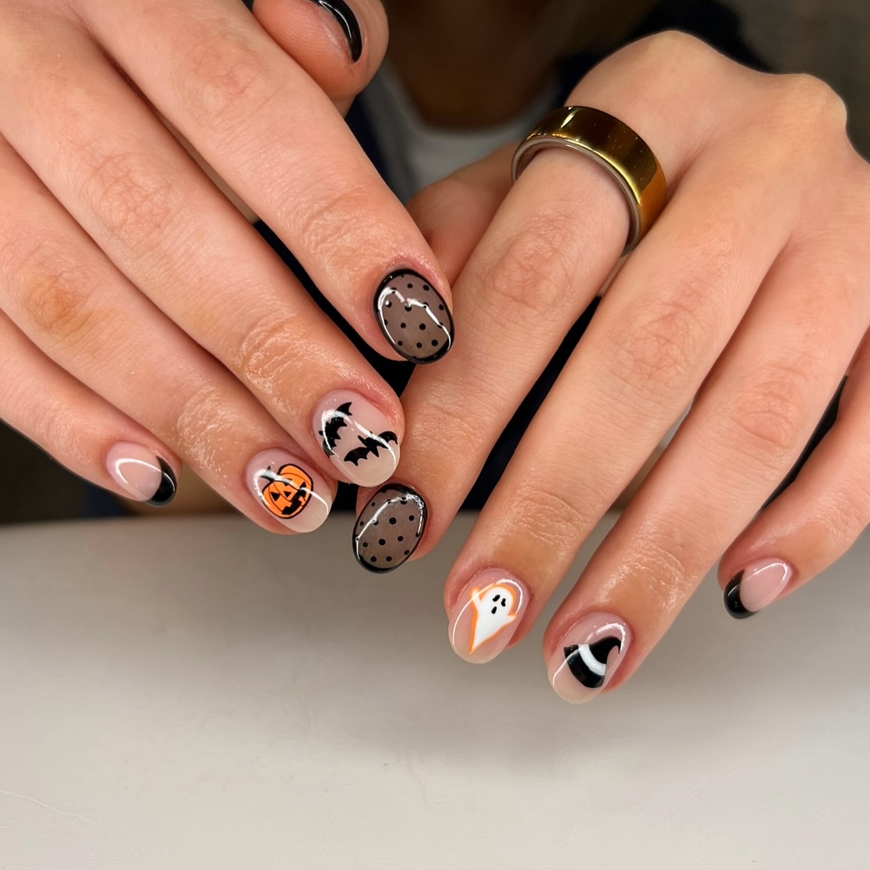 Spooky Cute Halloween French Tip Press-Ons