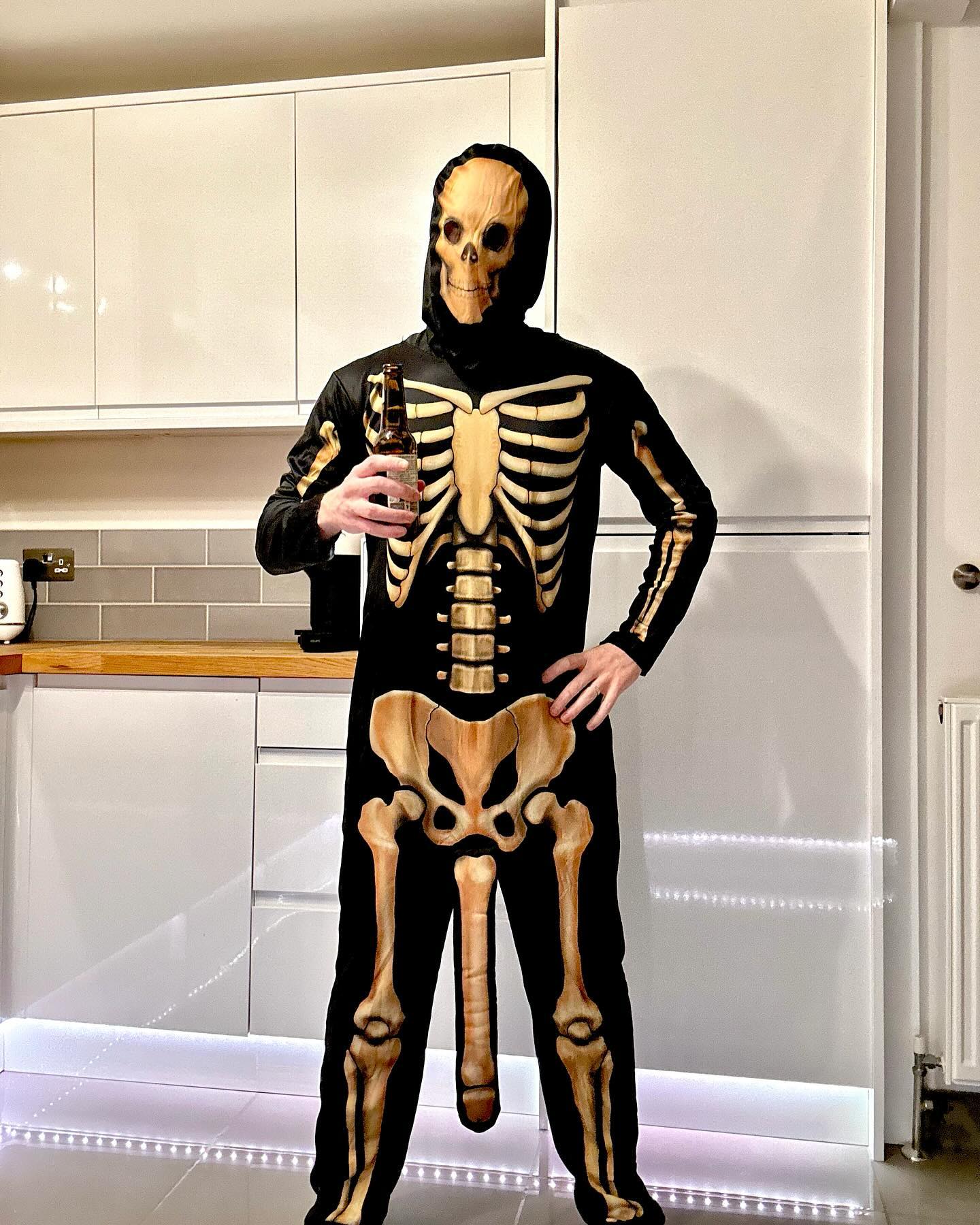 Spooky Skeleton Jumpsuit Halloween Costume