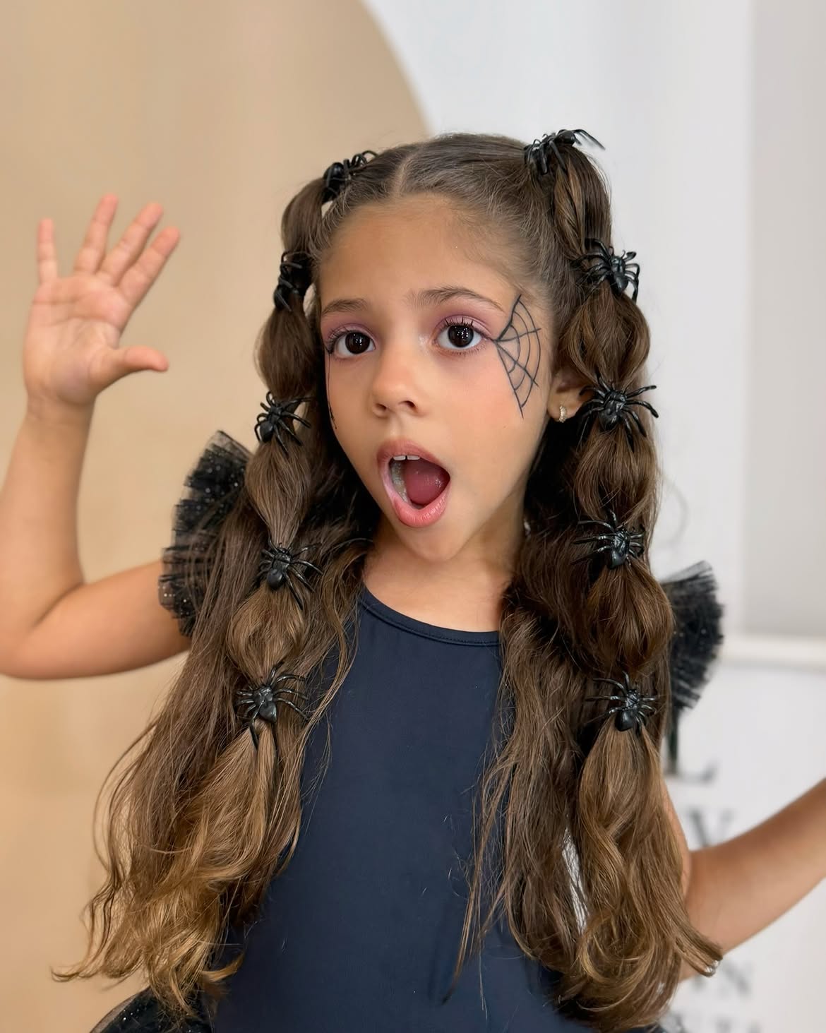 Spooky Spider Web Pigtails For Halloween