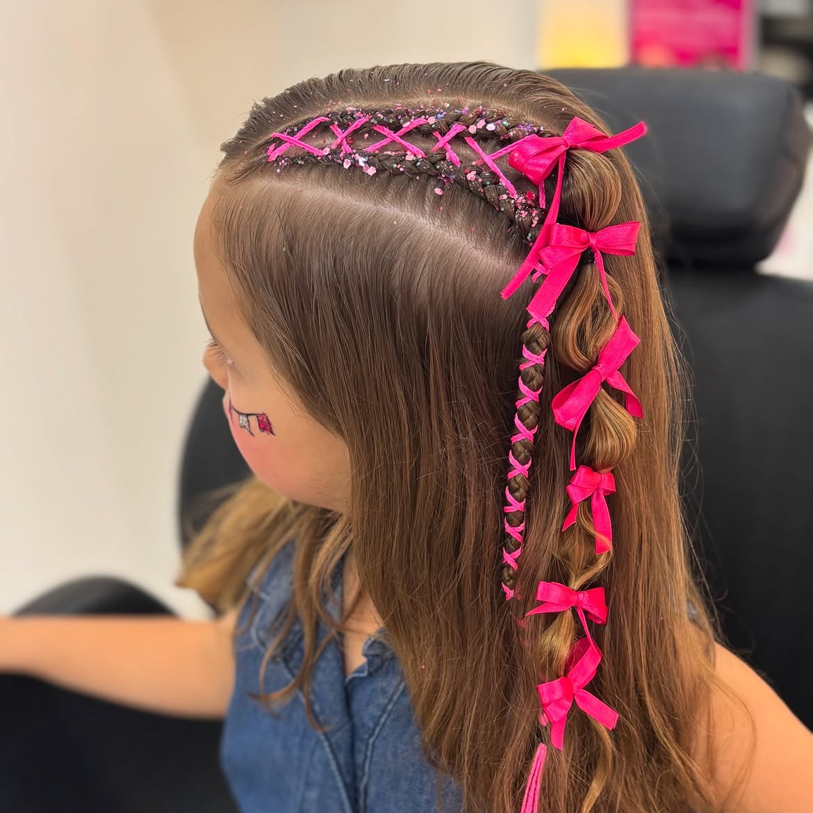 Spooky Sweet Braids With Glitter and Ribbons