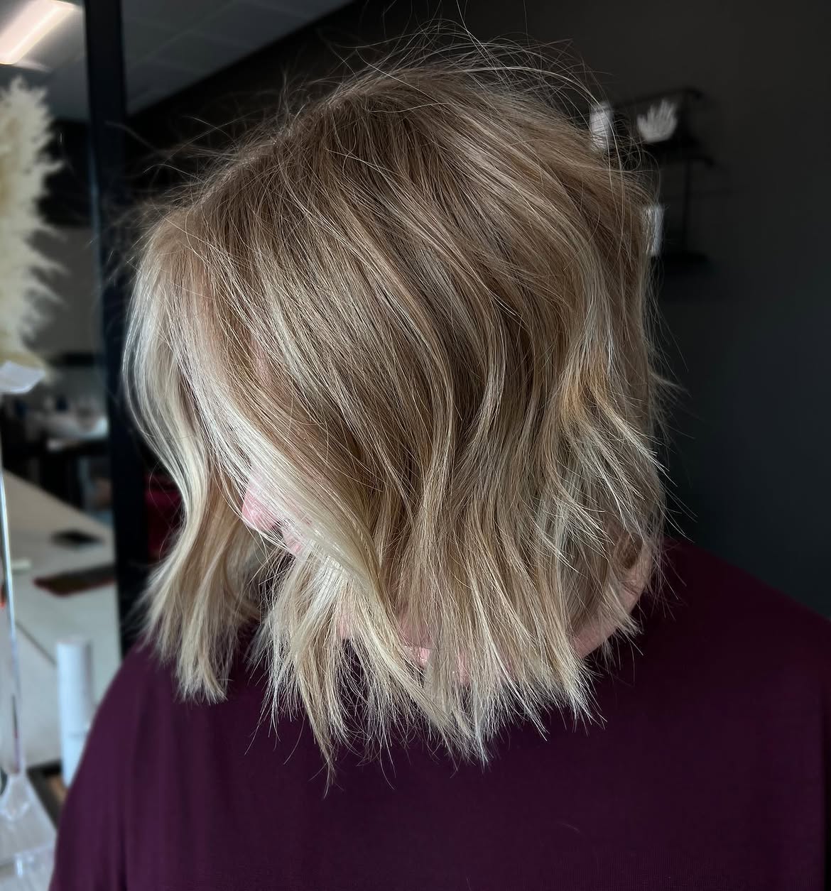 Sun Kissed Blonde Balayage With Beachy Waves
