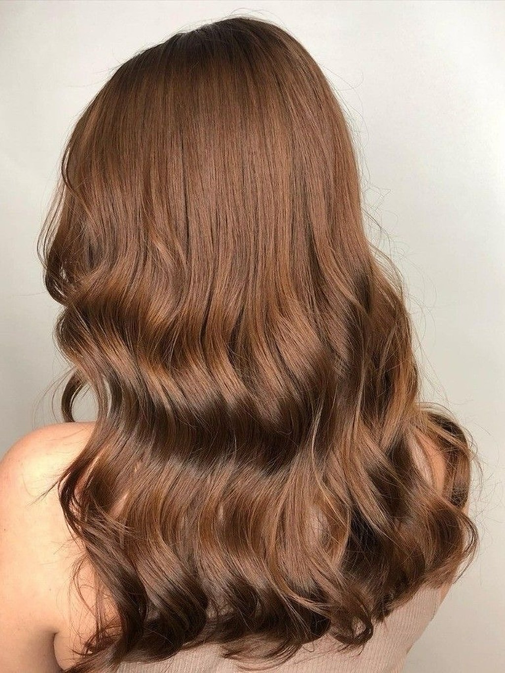 Warm Cinnamon Brown Balayage Waves