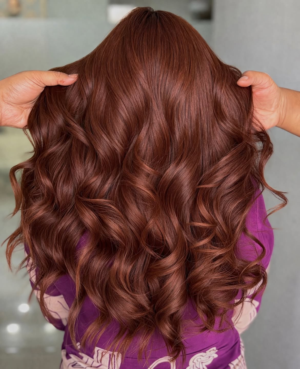Warm Cinnamon Swirls With Voluminous Waves