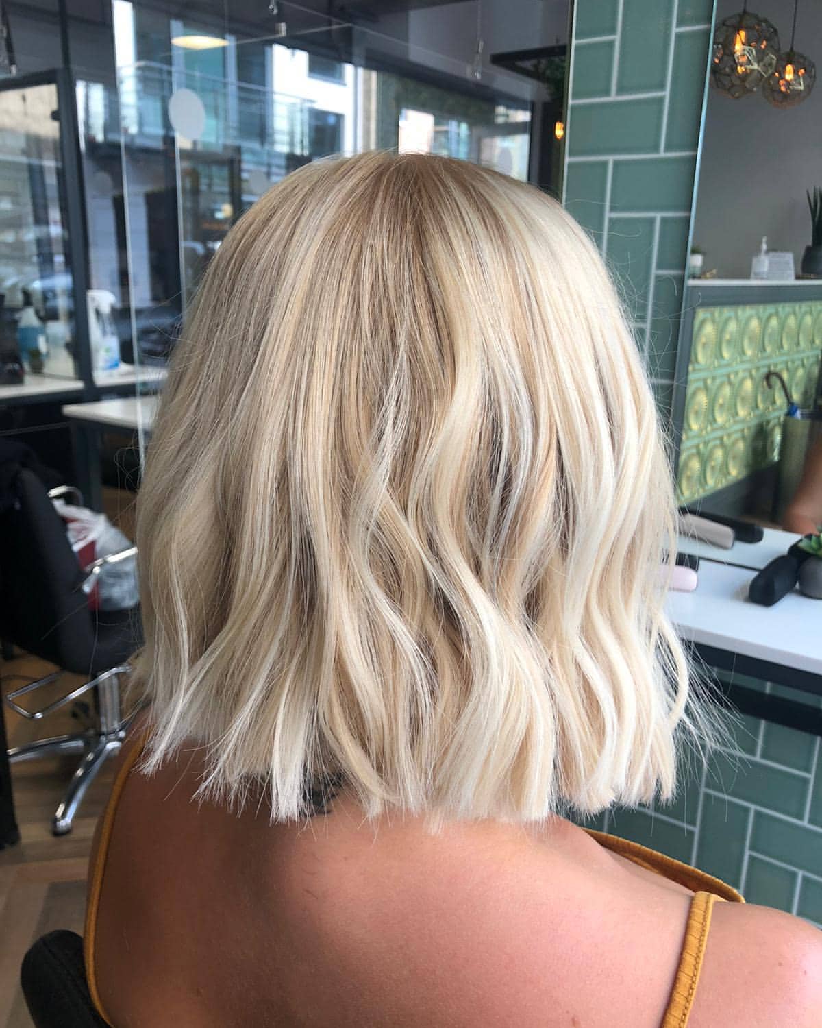 Beachy Blonde Bob With Effortless Waves