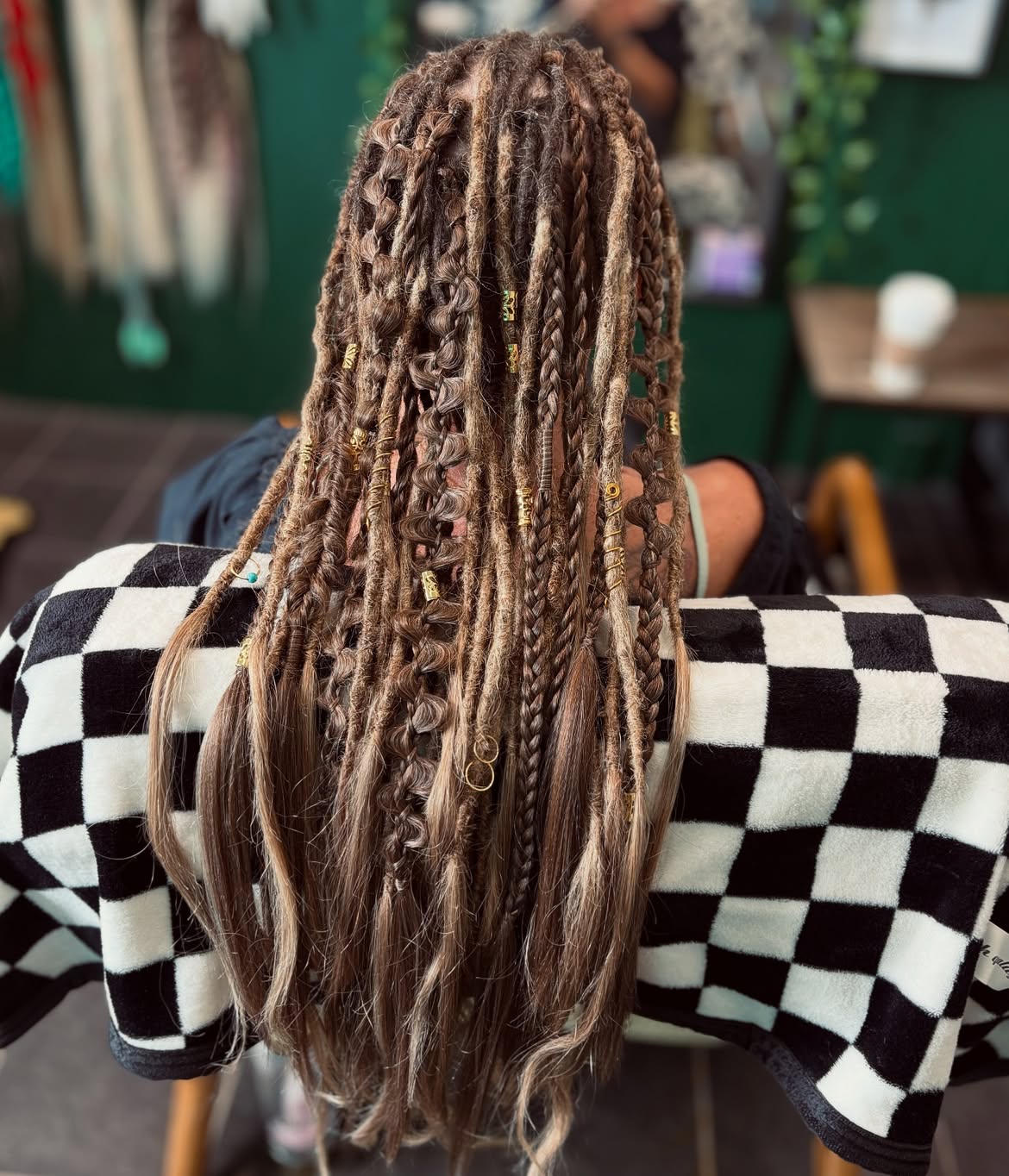 Boho Inspired Dreads With Textured Braids