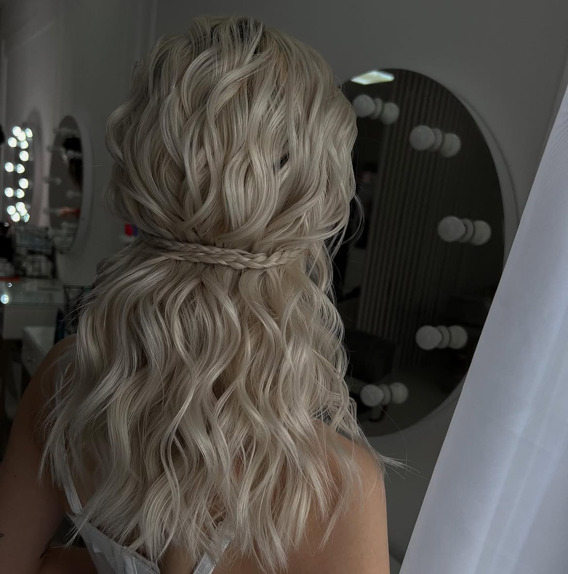 Braided Crown Waves For Blonde Hair