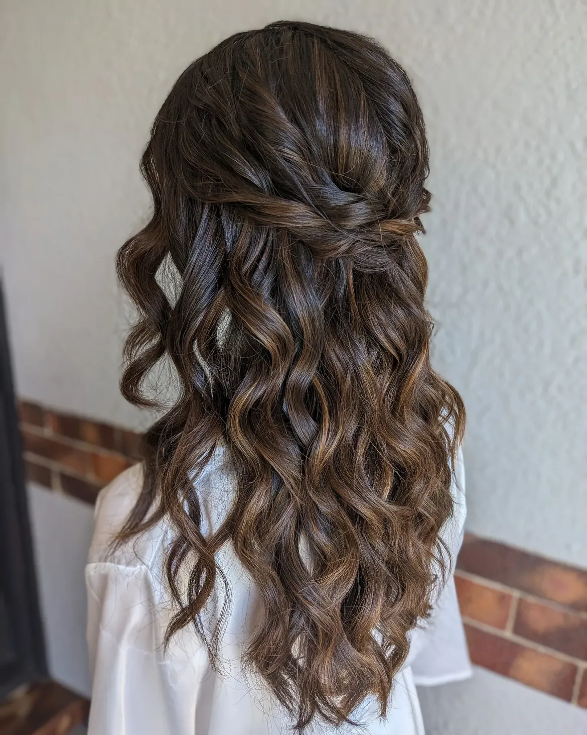 Braided Half Up Half Down Waves