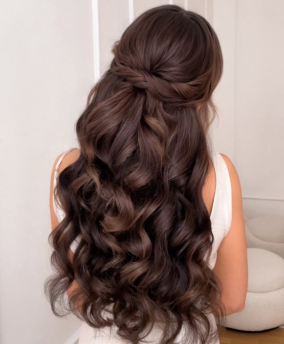 Braided Half-Up With Loose Waves