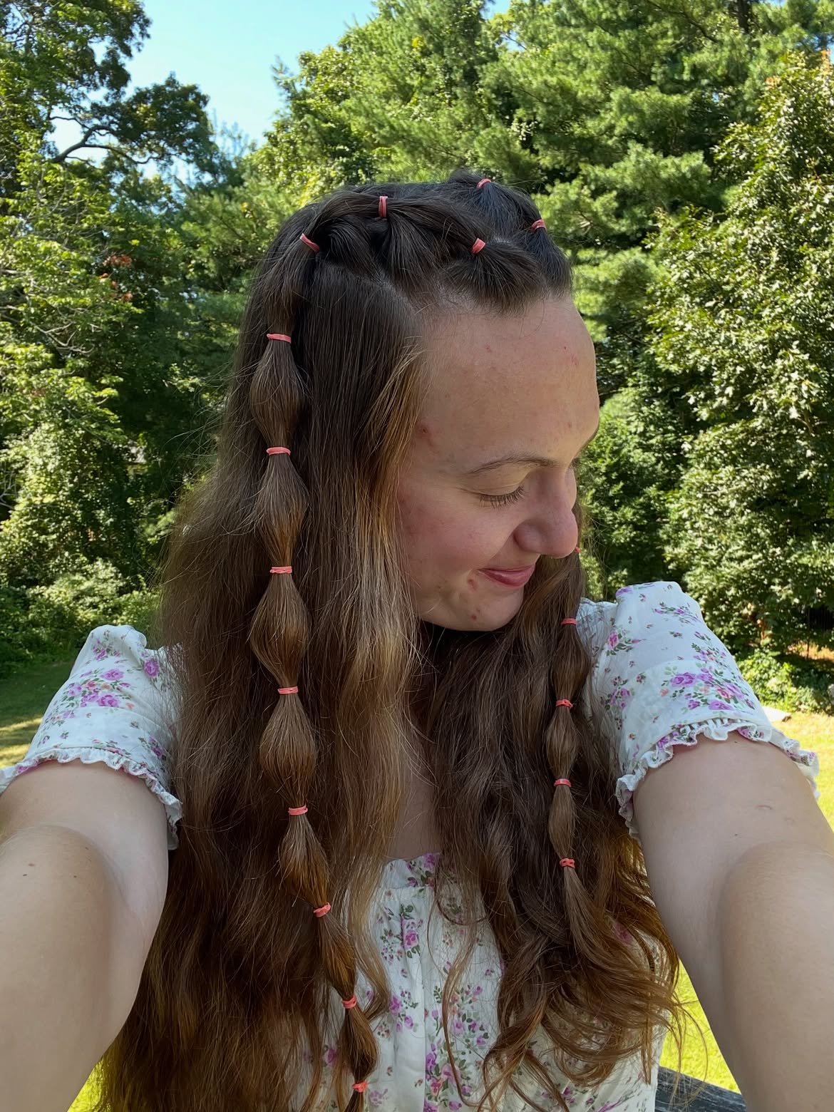 Bubble Braids With Twisted Front Sections