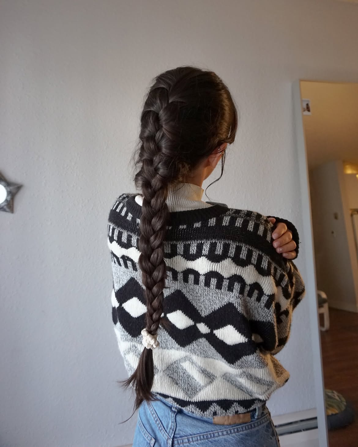 Chunky Deep Side French Braid With Wispy Bangs