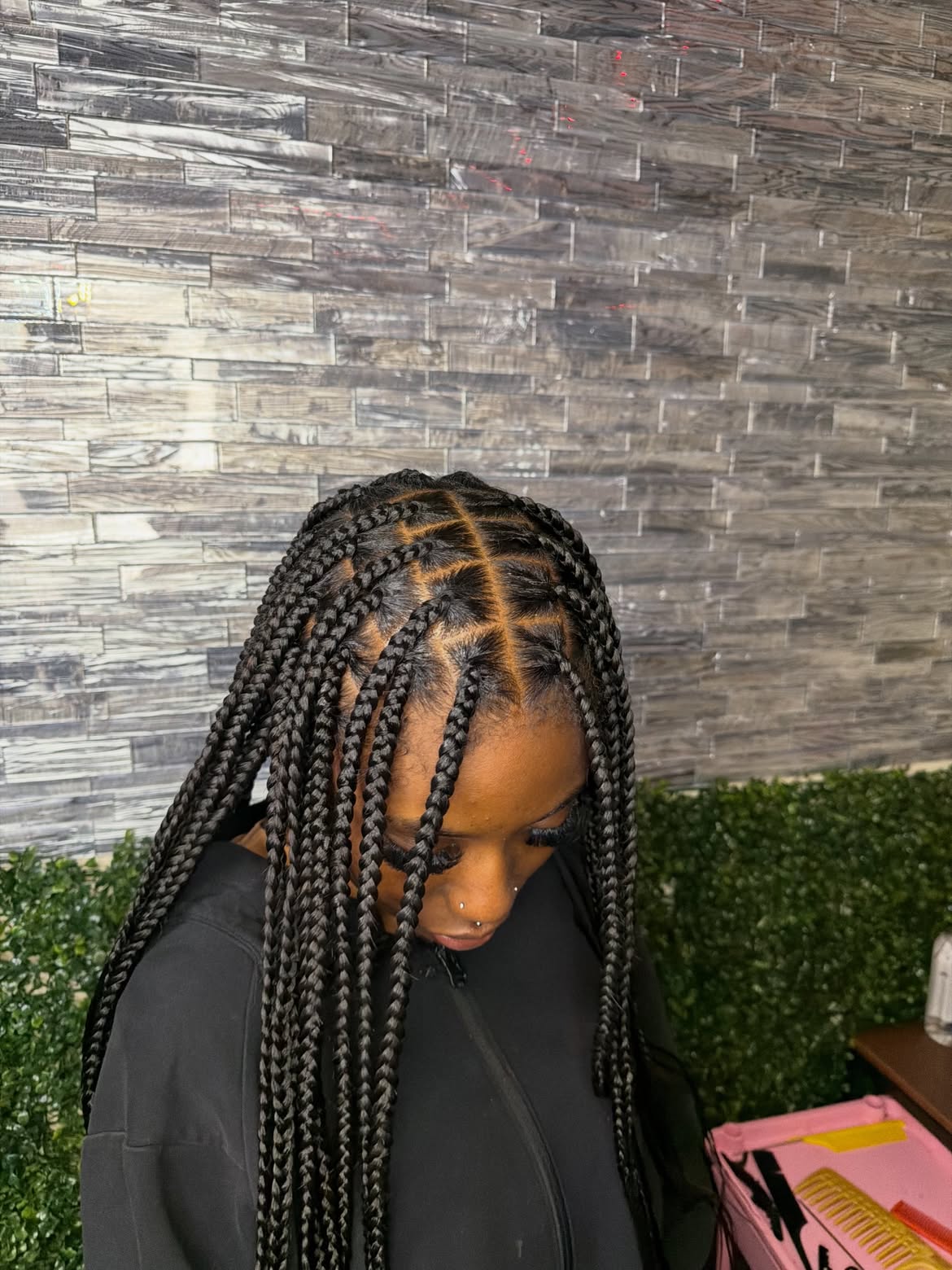 Classic Knotless Box Braids With Square Parts