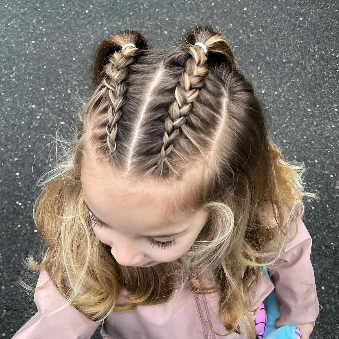 Double Dutch Braid Half Up Style