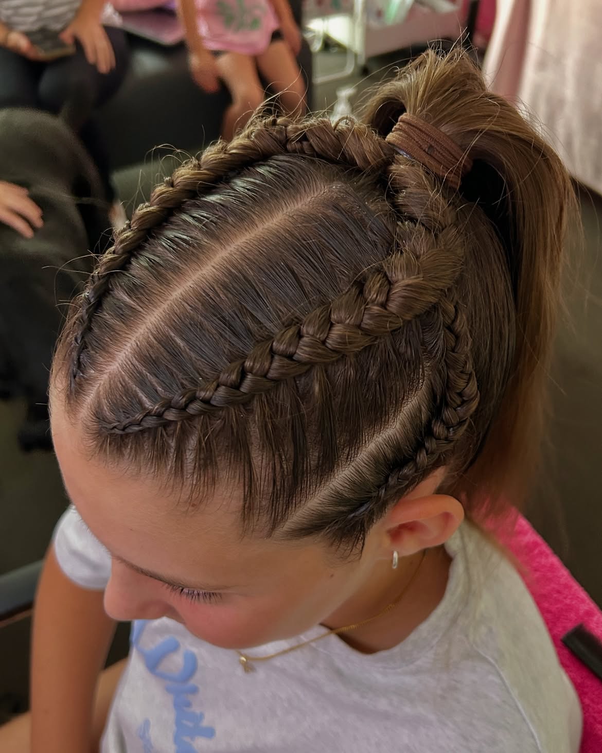 Double Dutch Braid Into High Ponytail