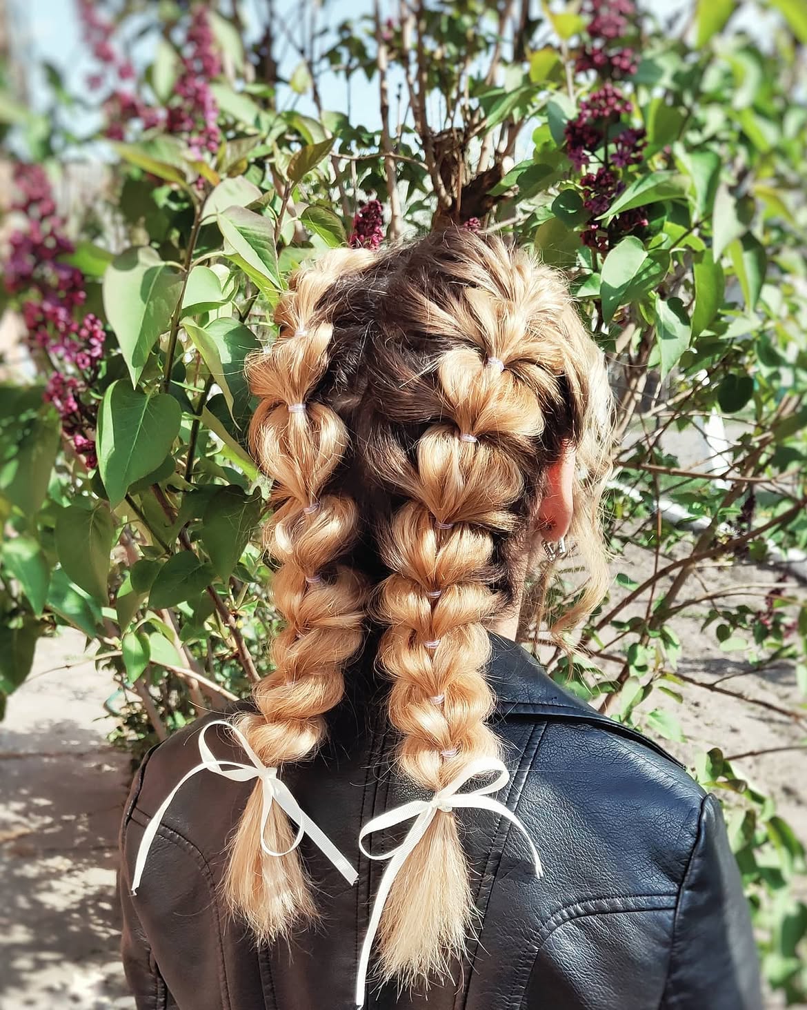 Double Pull Through Braids With Ribbon Bows