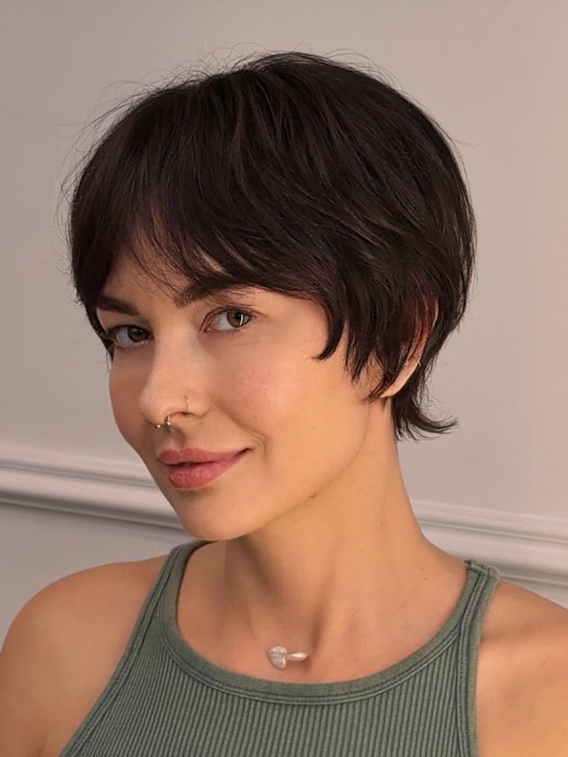 Effortless Pixie Cut With Textured Wispy Bangs