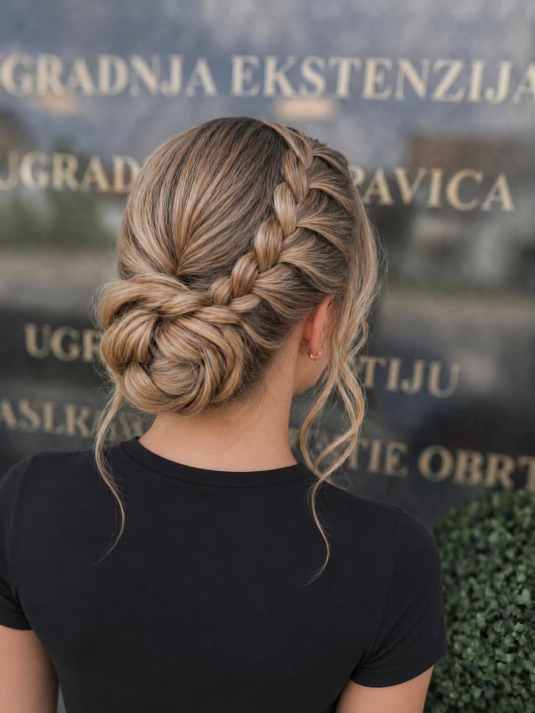 Elegant French Braid Crown With Low Bun