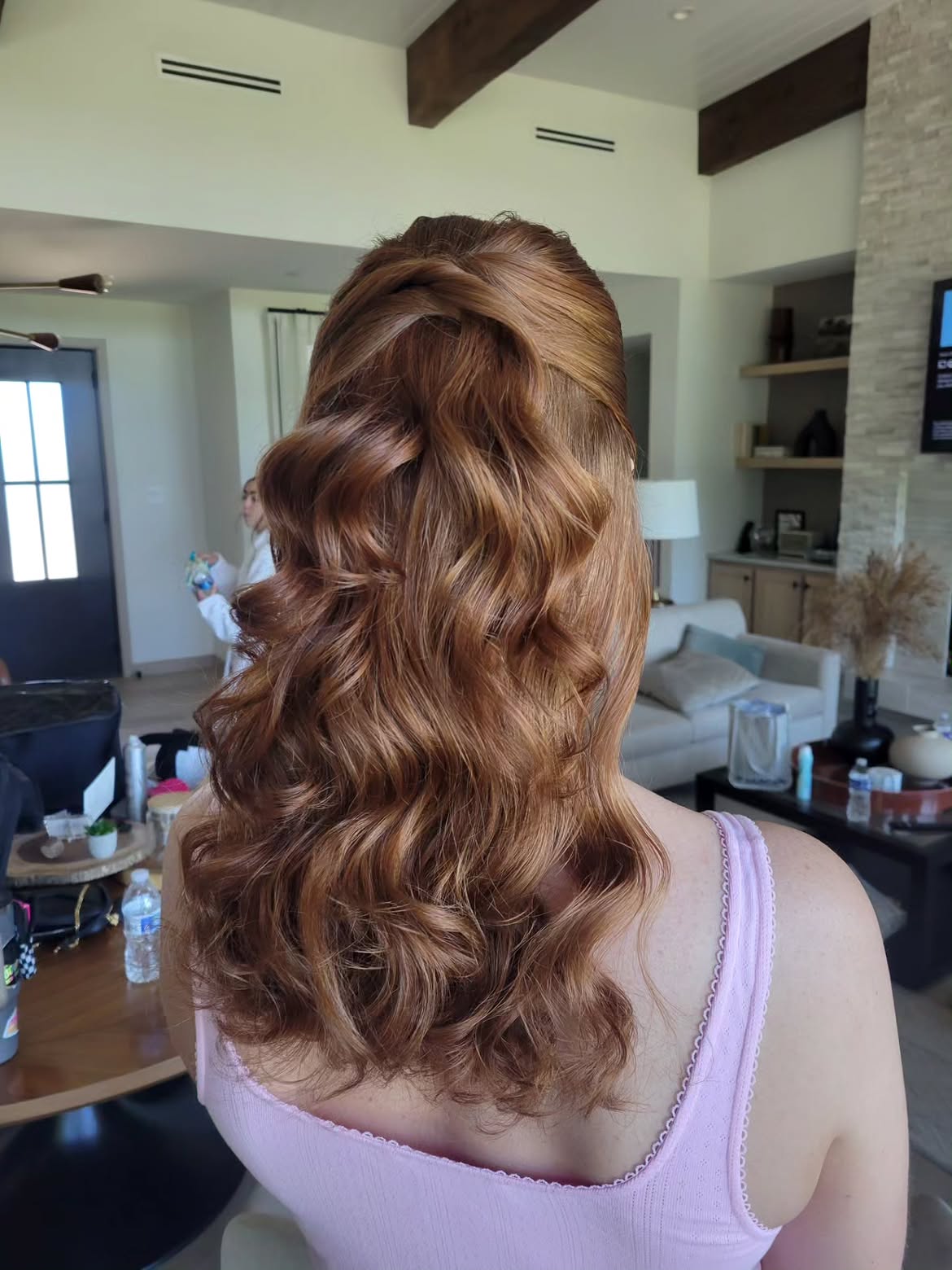 Elegant Twisted Half Up Half Down With Curls