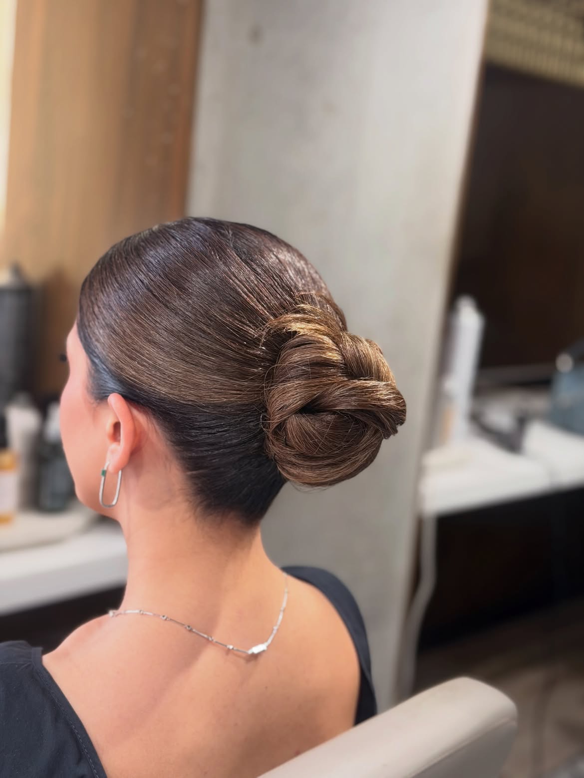 Elegant Twisted Low Bun For Thanksgiving Dinner