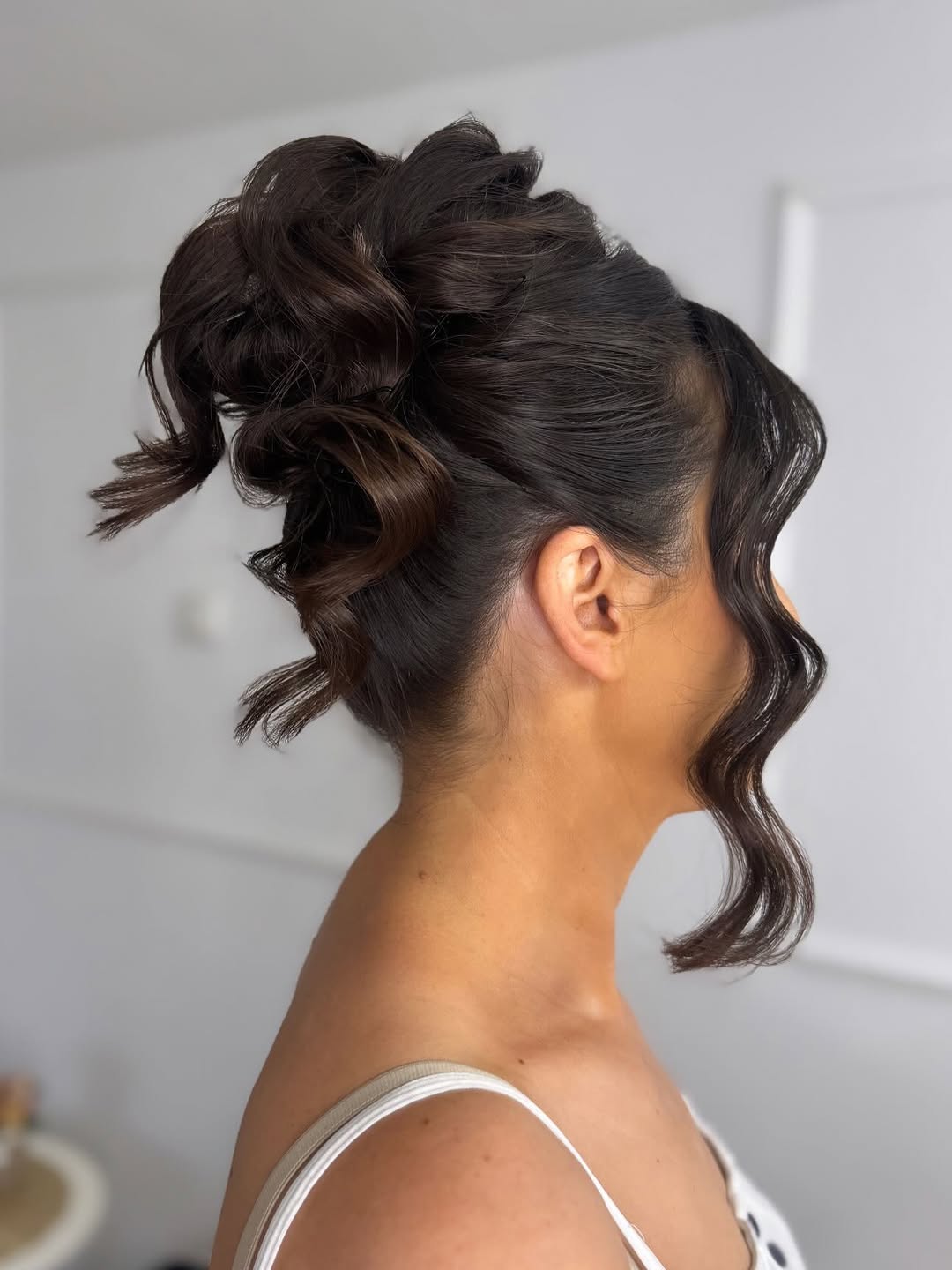 Elegant Twisted Updo With Loose Waves