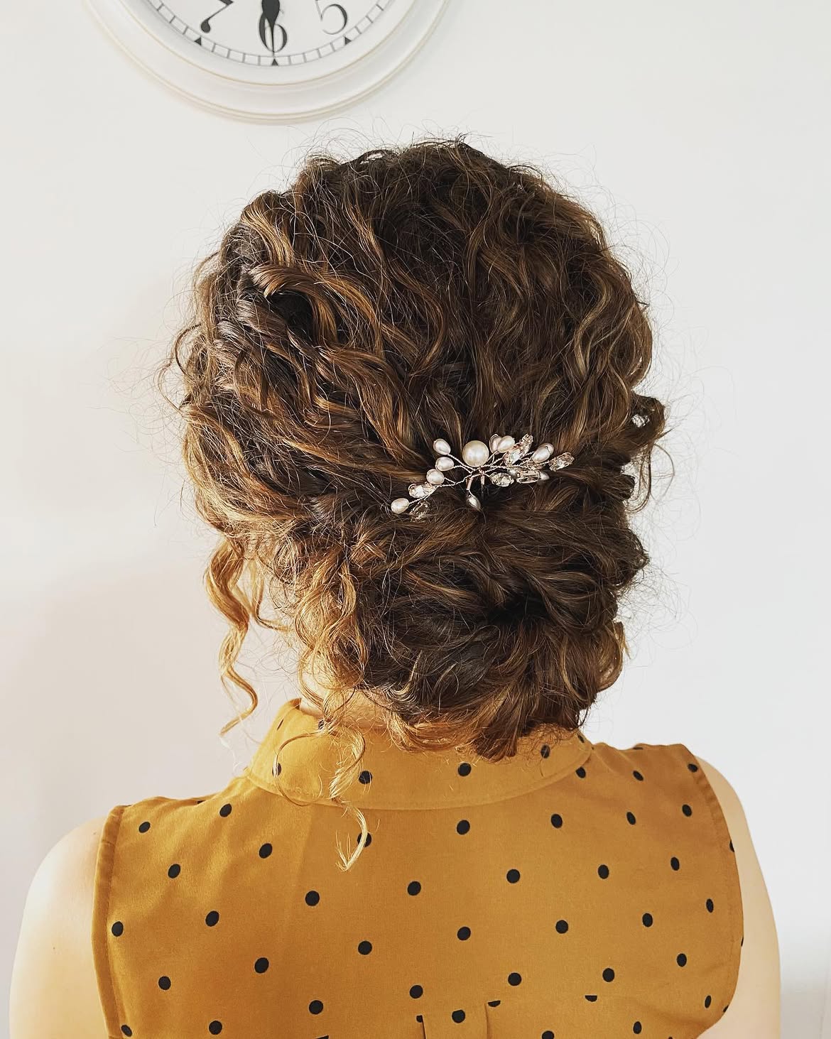 Elegant Updo for Naturally Curly Hair