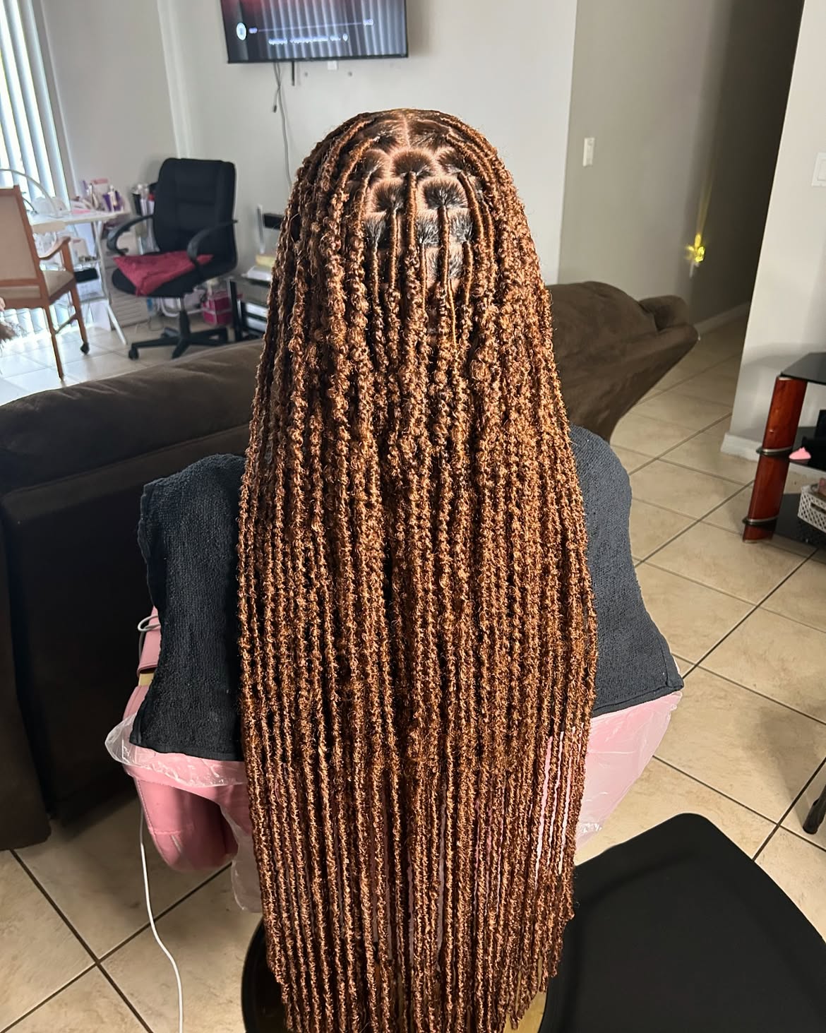 Extra Long Honey Brown Distressed Faux Locs
