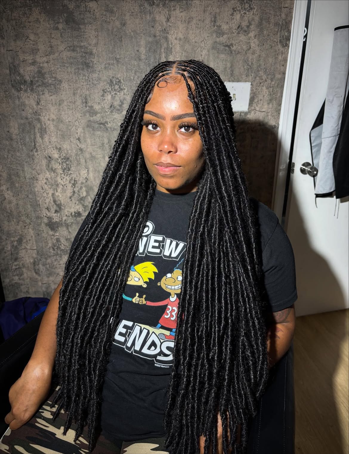 Extra Long Jet Black Goddess Faux Locs