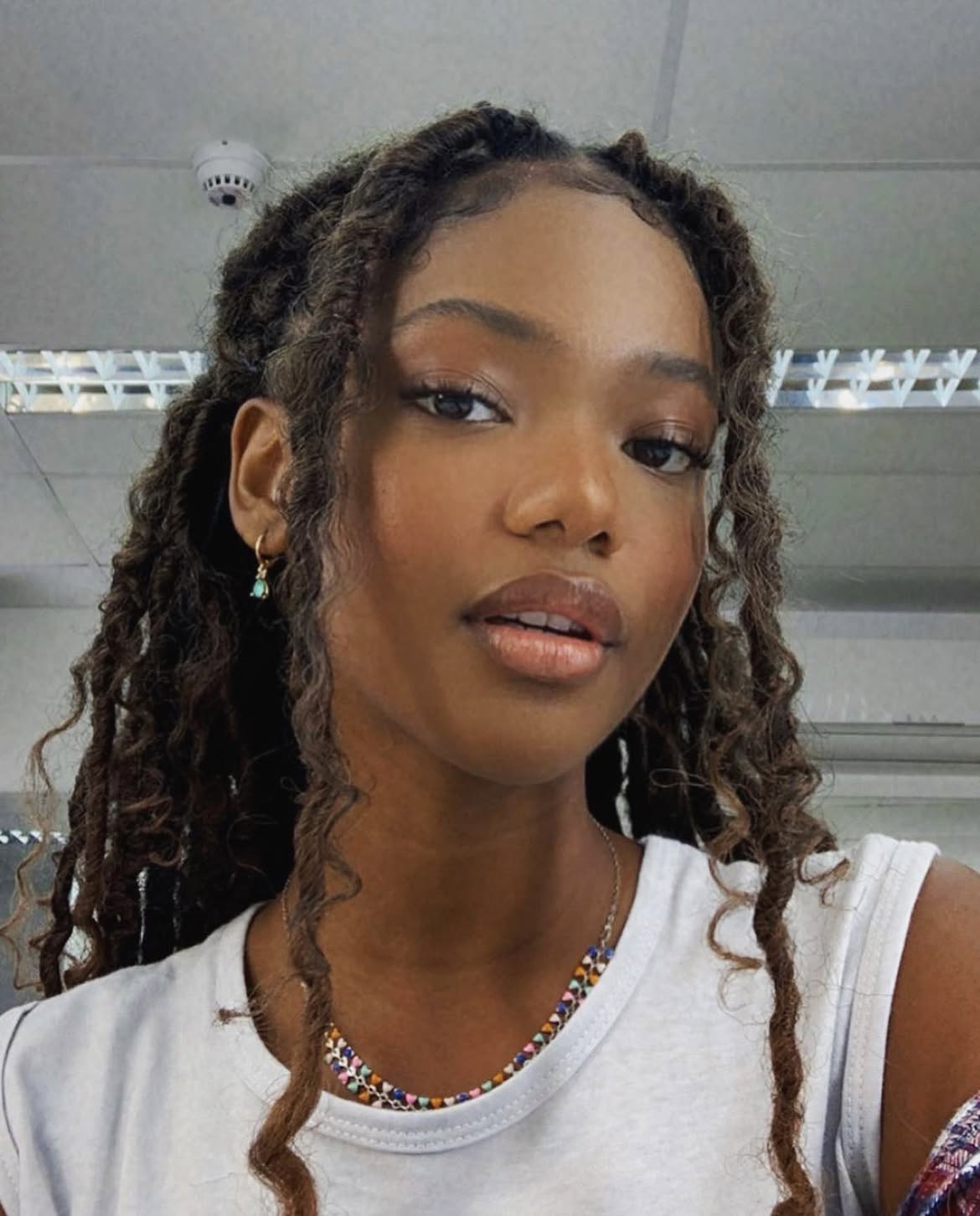 Half Up Half Down Goddess Locs Style